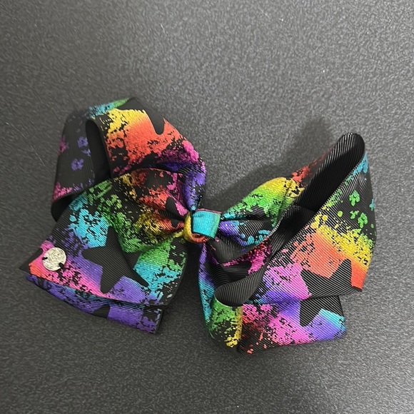 Colorful Star Pattern Hair Bow - Picture 1 of 1